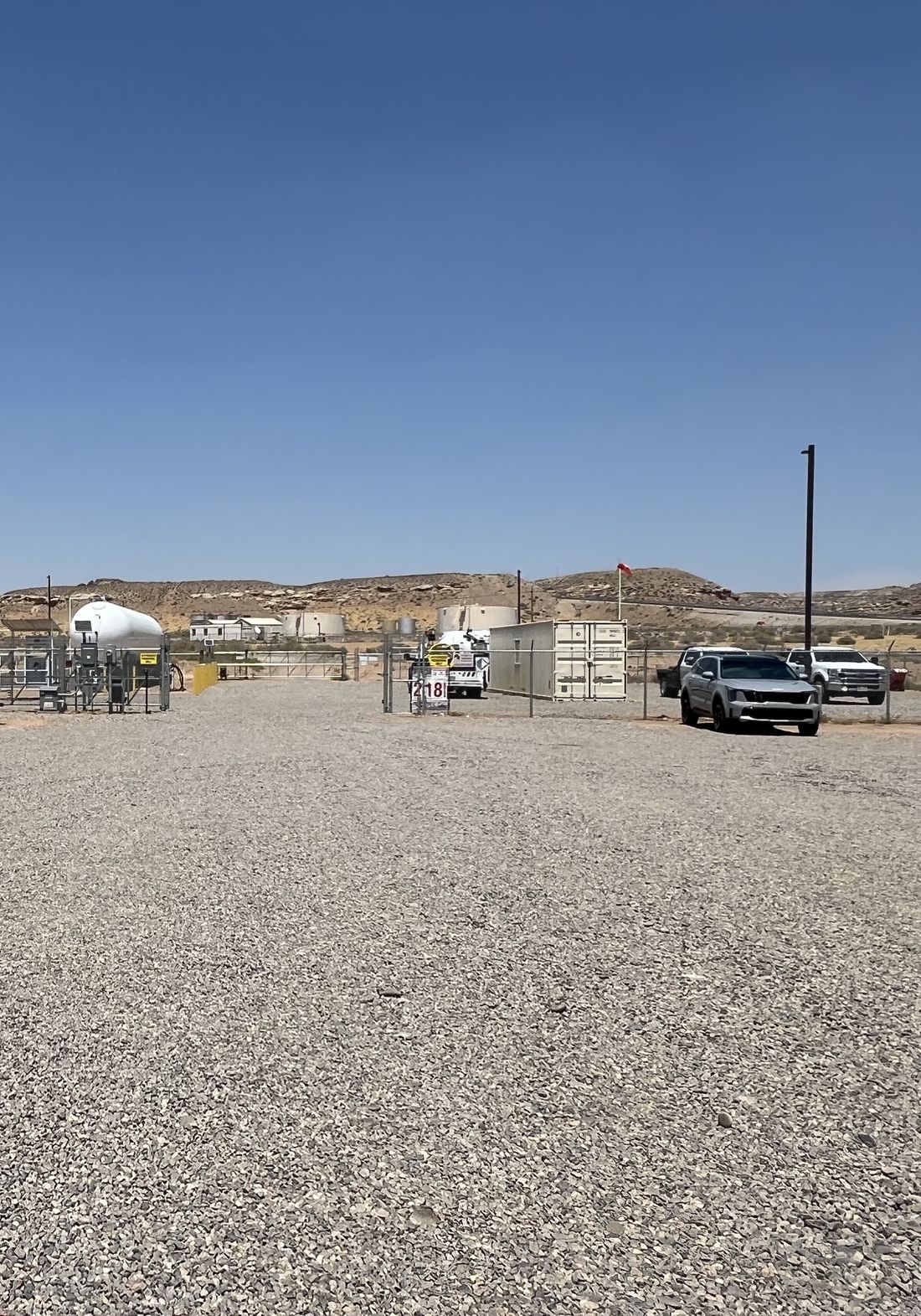 Running Horse Services' propane storage and dispensing yard in the high desert.